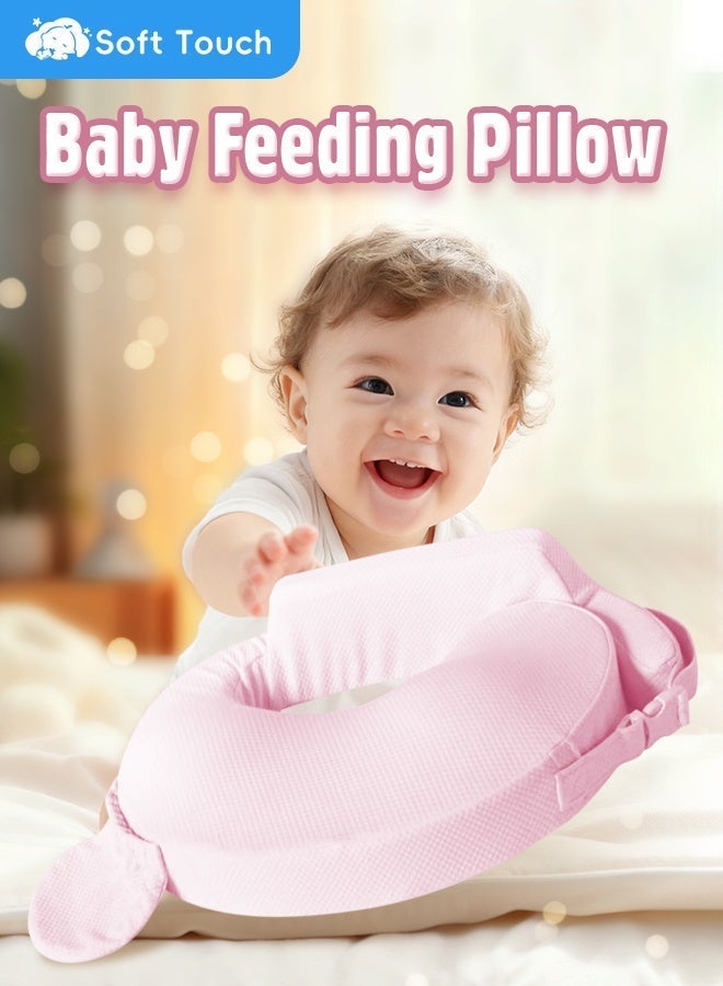 Soft Touch Nursing Pillow for Breastfeeding, Baby Nursing Pillow, Baby Feeding Pillow with Adjustable Waist Strap and Removable Pillowcase, Essential Ergonomic Support for Mom and Baby, Baby Essentials for Newborn - Image 2