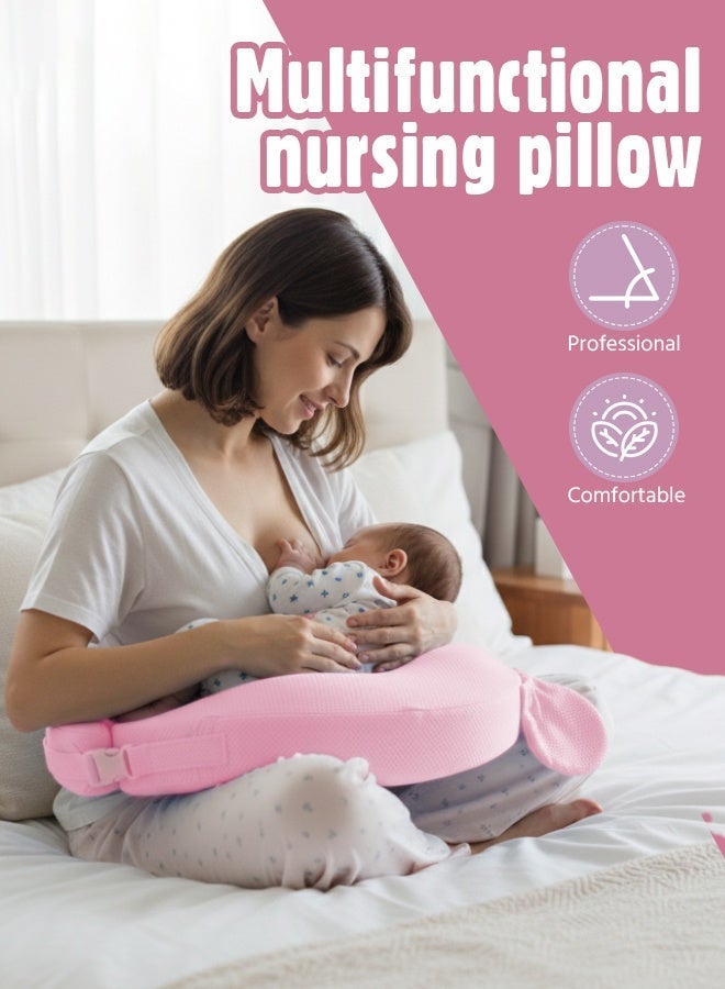 Soft Touch Nursing Pillow for Breastfeeding, Baby Nursing Pillow, Baby Feeding Pillow with Adjustable Waist Strap and Removable Pillowcase, Essential Ergonomic Support for Mom and Baby, Baby Essentials for Newborn - Image 3