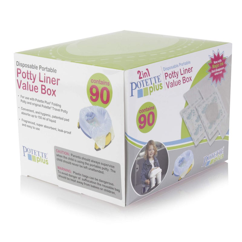 Kalencom Potette Plus Potty Seat Liners with Magic Disappearing Ink Value Box - 90 Liners - Image 5