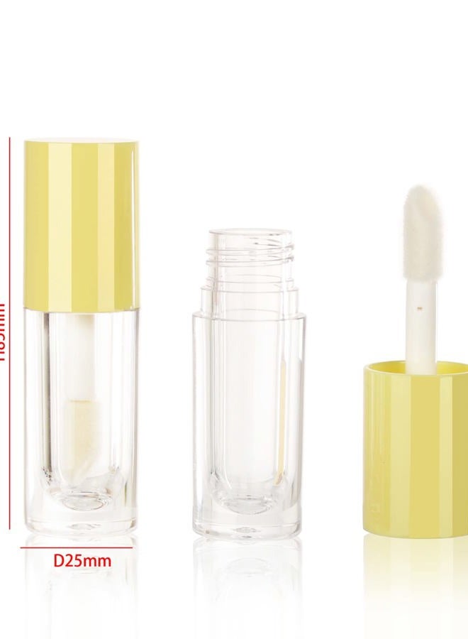 COSIDEA 14pcs Empty 6ml big brush lip gloss tubes for DIY lip gloss,yellow lipgloss containers - Image 2