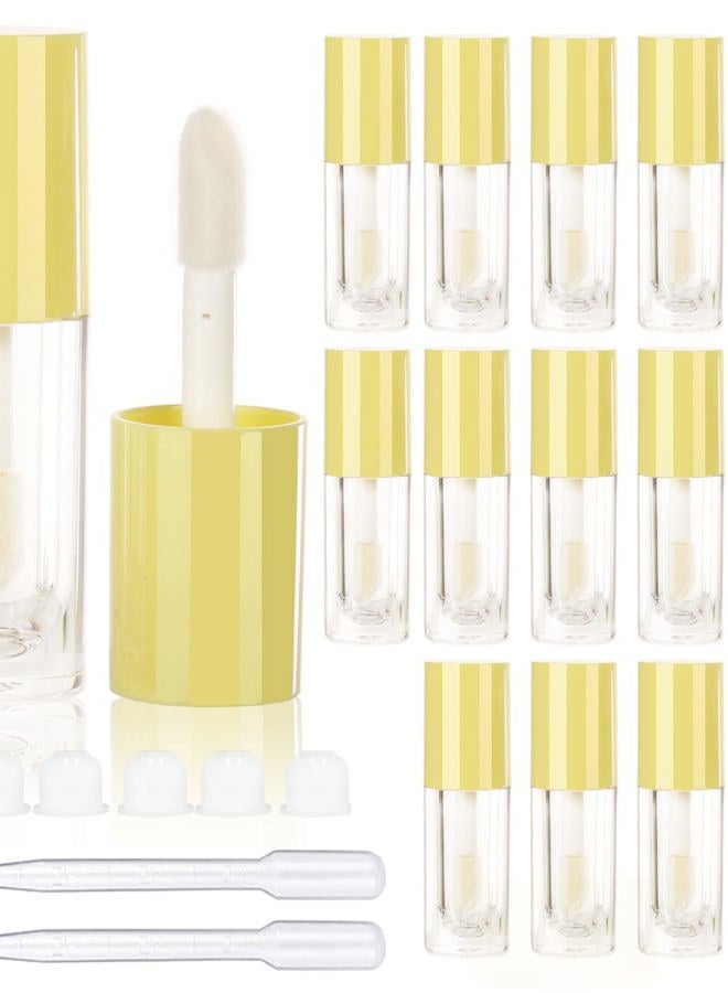 COSIDEA 14pcs Empty 6ml big brush lip gloss tubes for DIY lip gloss,yellow lipgloss containers - Image 1