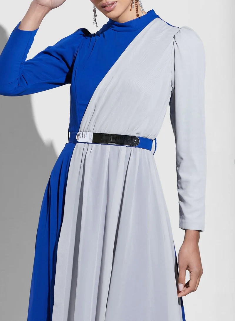 Namshi X Trendyol Color Block Maxi Dress