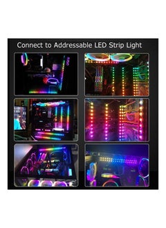 Excefore 5V 3Pin Addressable RGB 1 to 4 Splitter Cable, Y-Shaped ARGB Fan Connector and Pc Led Strip Extension Cable, Equipped with 8 Male pins, 53ARGB (2 Pack)  - Image 2