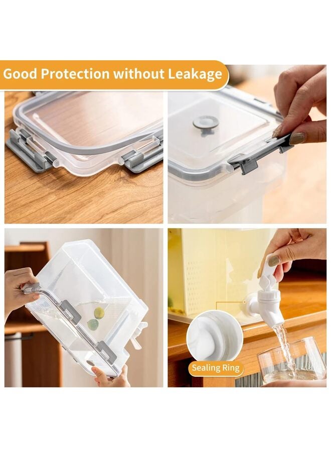 LAMAY Two-piece juice jug/water pitcher set with tap - multi-functional beverage dispenser for juice, tea, etc. | Suitable for parties, picnics, camping, and home use. - Image 3