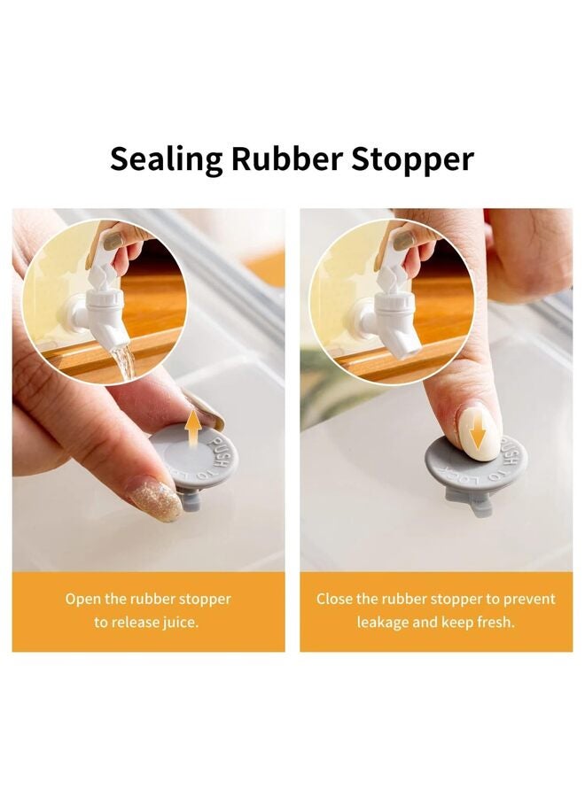 LAMAY Two-piece juice jug/water pitcher set with tap - multi-functional beverage dispenser for juice, tea, etc. | Suitable for parties, picnics, camping, and home use. - Image 2