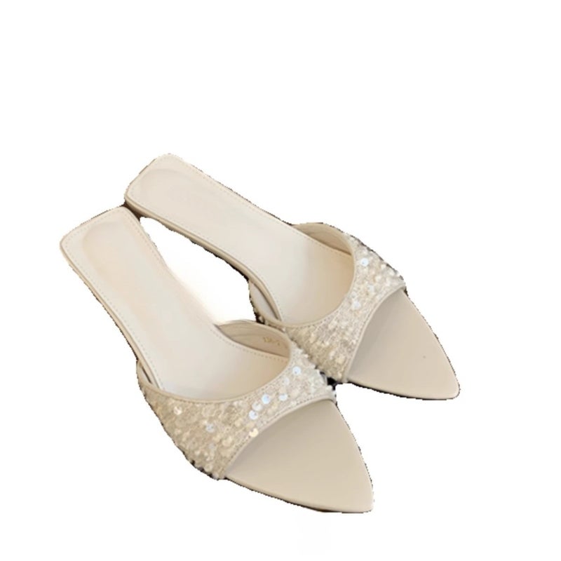 Women's Pointed Kitten Heel Open-Toe Sandals - Image 5