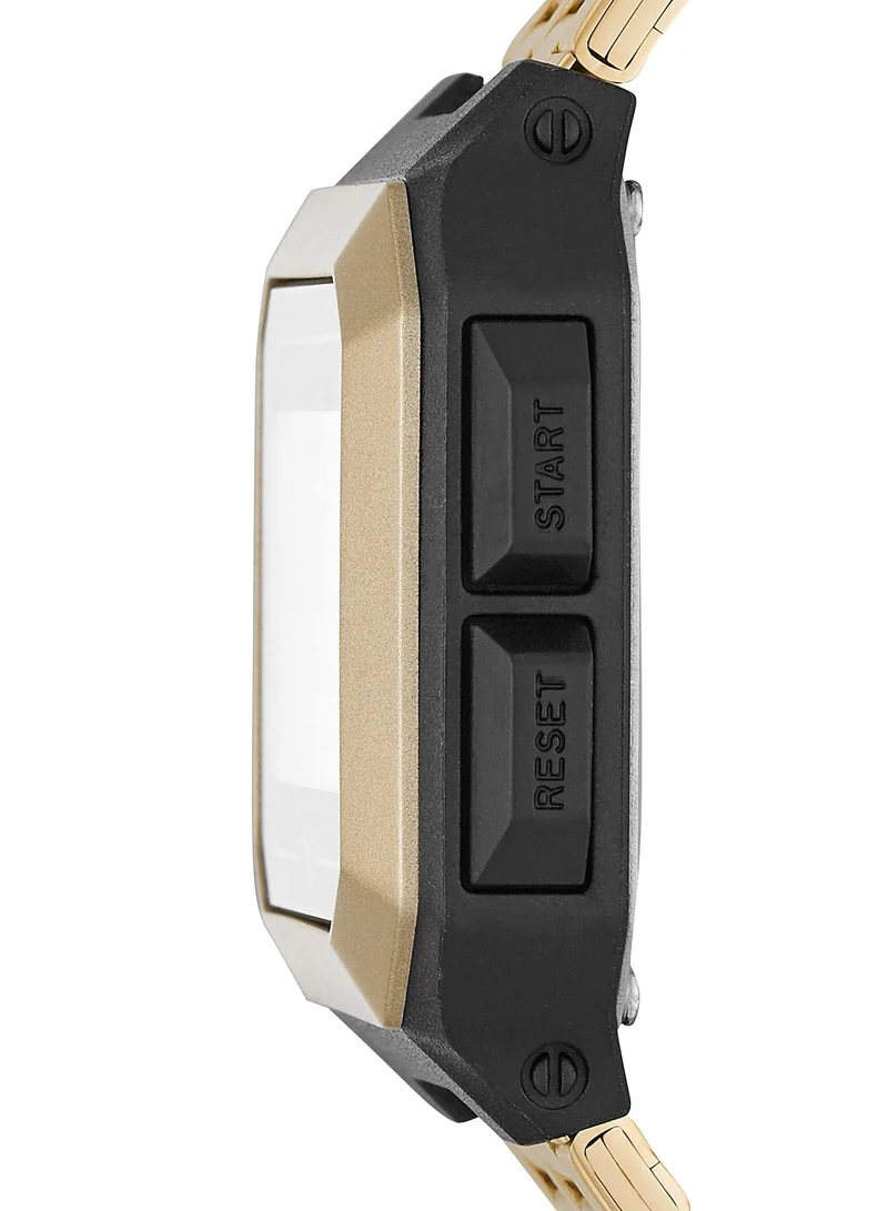 PUMA Digital Quartz Watch for Men With Gold Stainless Steel Band- 5 ATM - PU P5016