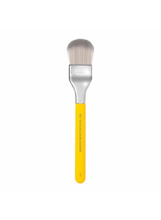 Bdellium Tools Professional Makeup Brush - Studio Series 952 Small Rounded Double Dome Blender - With Soft Synthetic Fibers, For Application & Blending (Yellow, 1pc) - Image 3