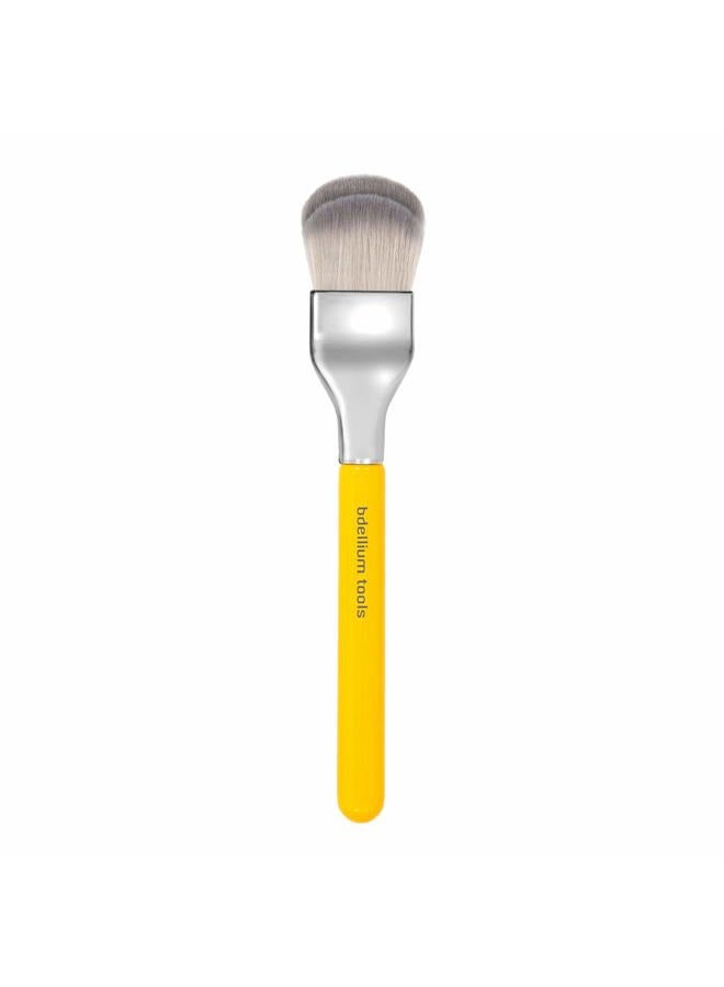 Bdellium Tools Professional Makeup Brush - Studio Series 952 Small Rounded Double Dome Blender - With Soft Synthetic Fibers, For Application & Blending (Yellow, 1pc) - Image 1