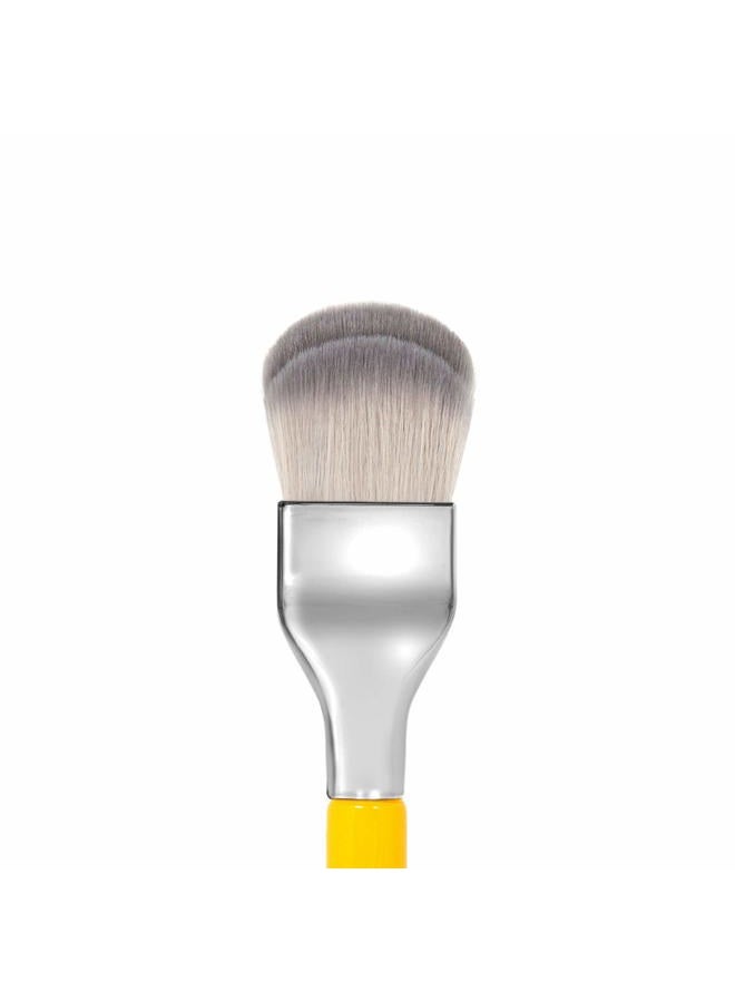 Bdellium Tools Professional Makeup Brush - Studio Series 952 Small Rounded Double Dome Blender - With Soft Synthetic Fibers, For Application & Blending (Yellow, 1pc) - Image 2