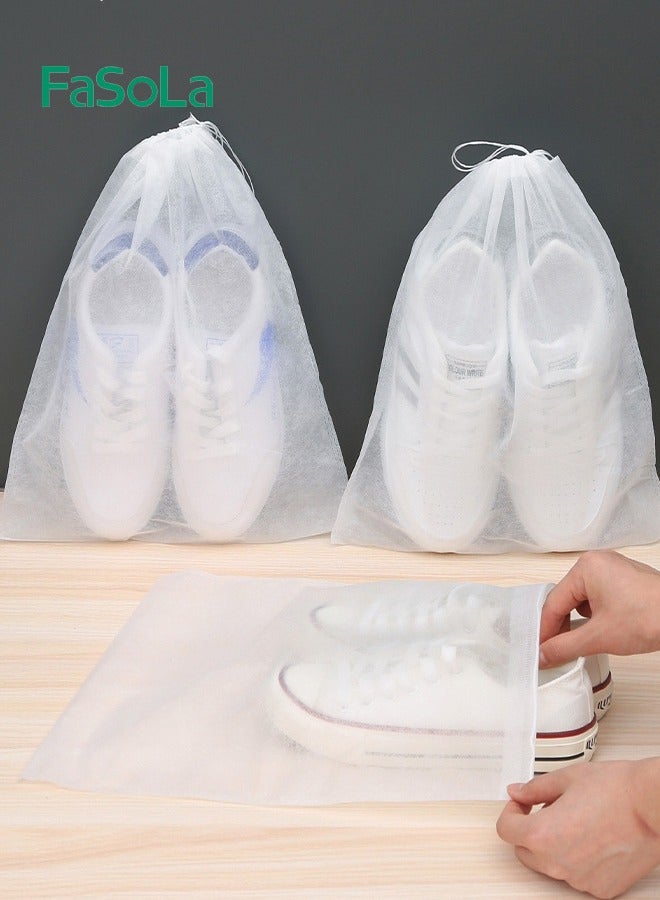Fasola 10 Pieces Travel Shoe Storage Bag - Portable Drawstring Shoe Pouch for Daily Use, Travel, Yoga, Gym and Closet Organization - Image 1