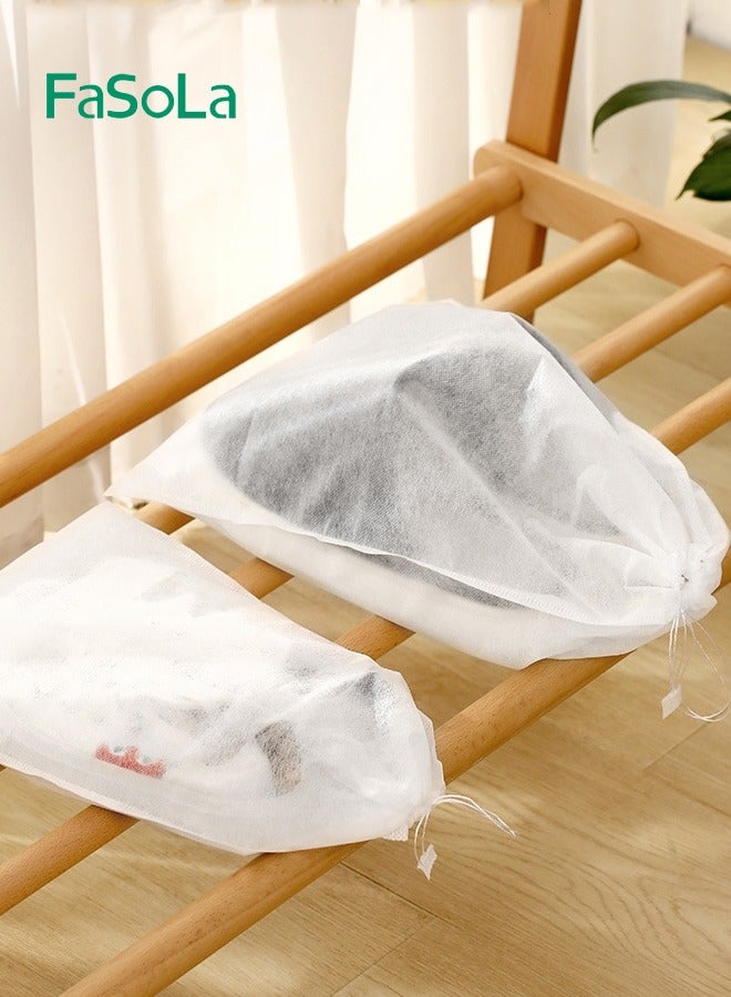 Fasola 10 Pieces Travel Shoe Storage Bag - Portable Drawstring Shoe Pouch for Daily Use, Travel, Yoga, Gym and Closet Organization - Image 3