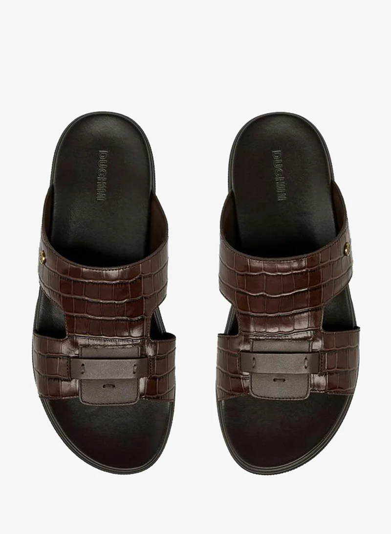 DUCHINI Men Leather Comfort Sandals