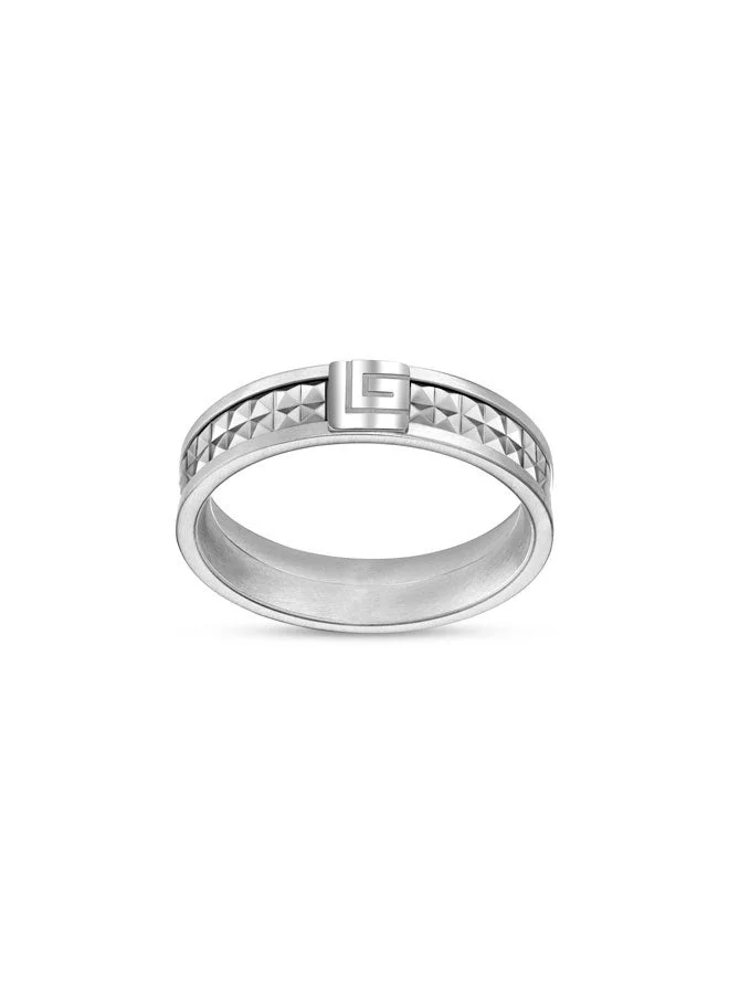 Guy Laroche Alex 2 Silver Stainless Steel Ring for Men 62mm