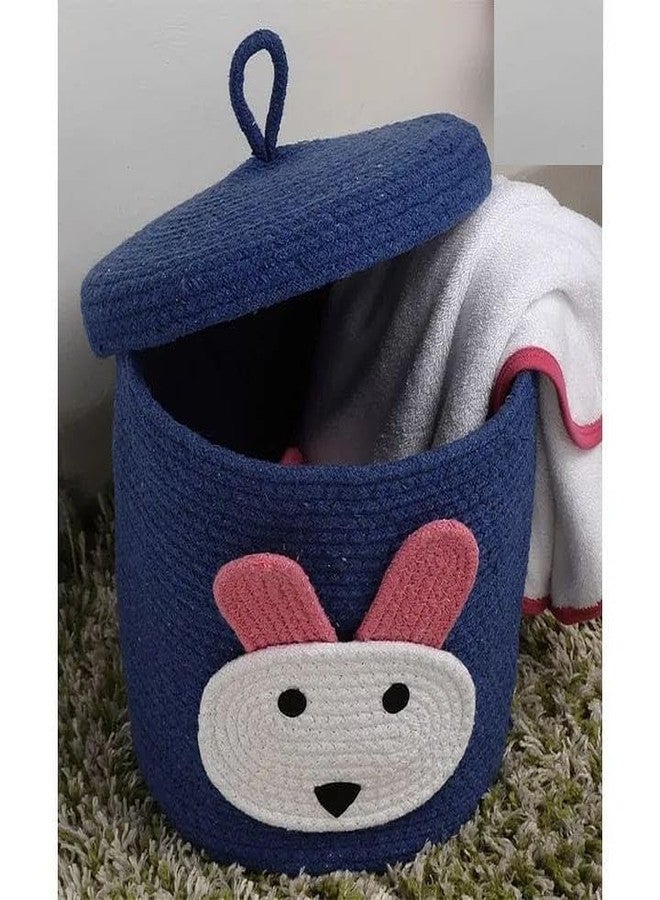 Rosslyn Kids Lid Basket with Beautiful Characters - Rope Storage Basket for Baby Diaper, Stuffed Animal Storage Bin Rope Basket for Kids Toy - Baby Laundry Baskets with lid - Cute Face - Image 2