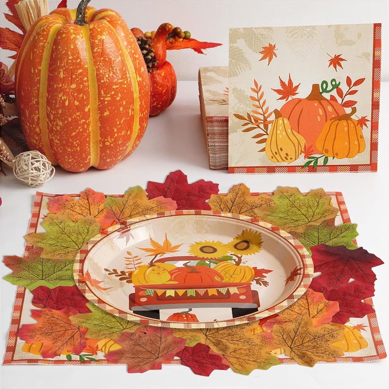 LOMIRO 800PCS 10kinds Fall Artificial Maple Leaves Autumn Leaf Faux Fall Maple Leaves Thanksgiving Autumn Leaf Home Office Wedding Party Table Decors - Image 4
