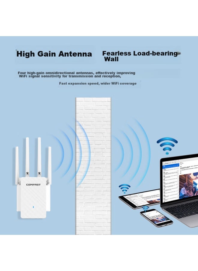 Comfast Wifi Signal Amplifier, 300m Wireless Network Repeater, Four Antennas, Powerful Wall-penetrating, Home Wireless Router, Wifi Signal Booster Cf-wr306s - Image 4