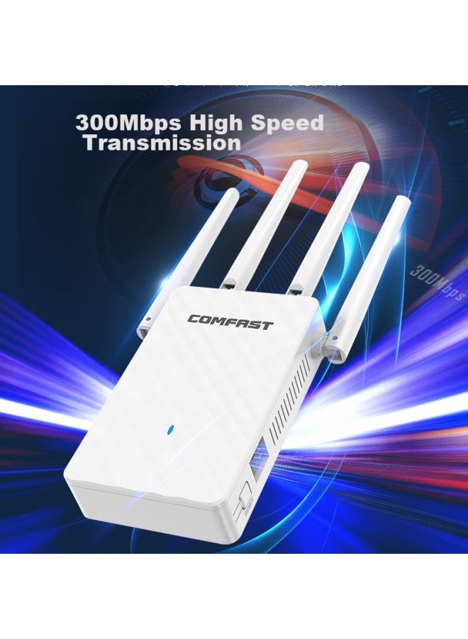 Comfast Wifi Signal Amplifier, 300m Wireless Network Repeater, Four Antennas, Powerful Wall-penetrating, Home Wireless Router, Wifi Signal Booster Cf-wr306s - Image 3