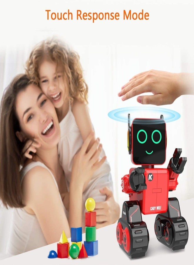 HBUDS Robots for Kids, Remote Control Robot Toy Intelligent Interactive Robot LED Light Speaks Dance Moves Built-in Coin Bank Programmable Rechargeable RC Robot Kit (Red) - Image 5