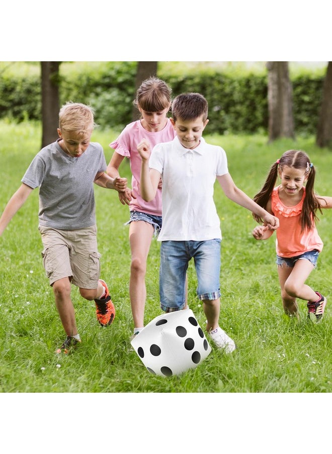 Prasacco Inflatable Dice Giant Dice Jumbo Dice Big Dice Large Dice Balloons Huge Dice For Pool Games Lawn Games Party Favour, 2 Pcs, 30Cm, White  - Image 5