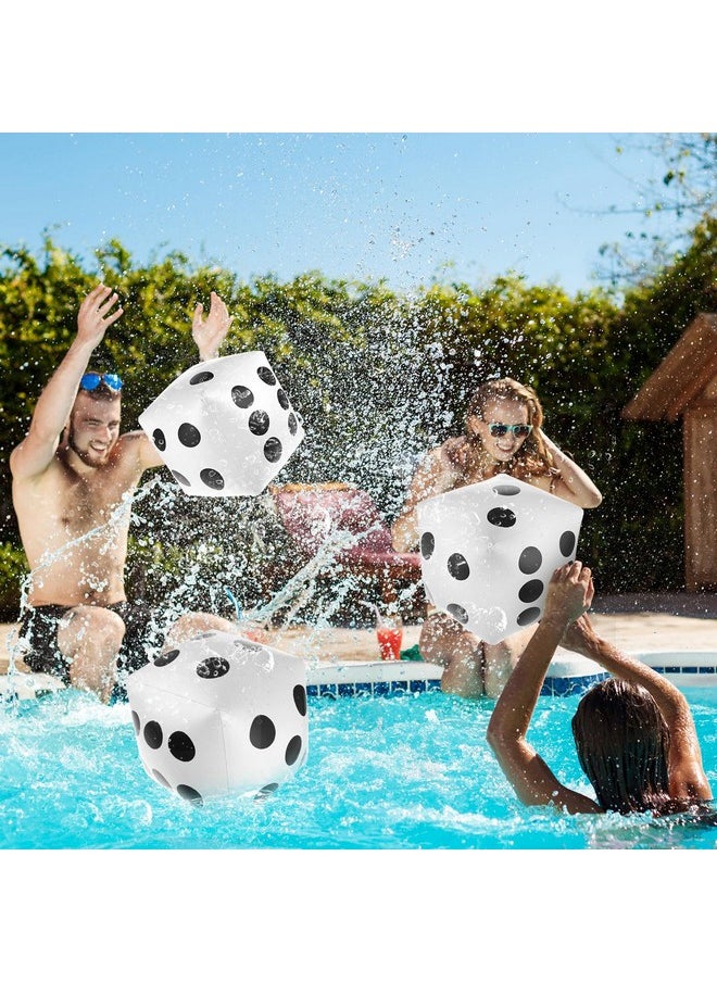 Prasacco Inflatable Dice Giant Dice Jumbo Dice Big Dice Large Dice Balloons Huge Dice For Pool Games Lawn Games Party Favour, 2 Pcs, 30Cm, White  - Image 4