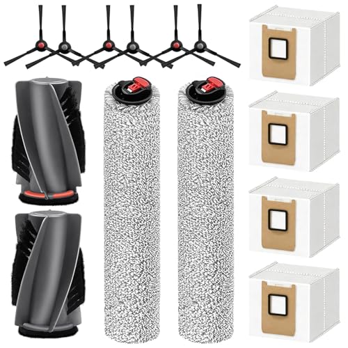 Chuancheng 14 Pack Replacement Kits for eufy E25 Omni / E28 Omni Robot Vacuum Cleaner, Accessories Parts with 1 Main Brush, 2 Roller Mop, 6 Side Brushes, 4 Dust Bags - Image 1