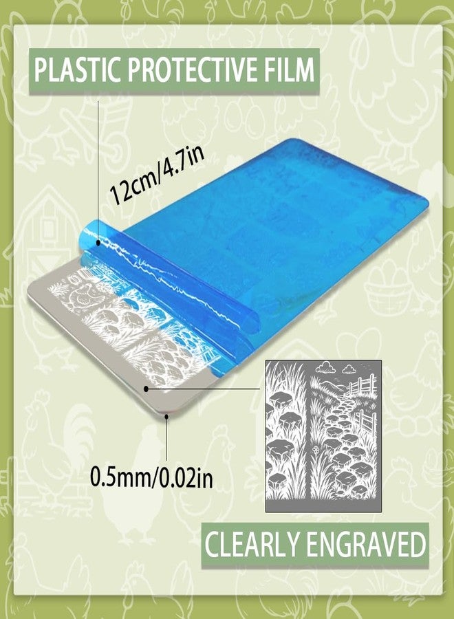 PH PandaHall 3pcs Chickens Ducks Nail Stamp Plate Farm Theme Print Art Template Stainless Steel Nail Image Plate Farm Animals Nails Stencils for Women Manicure Salon 4.7x2.3 inch - Image 2