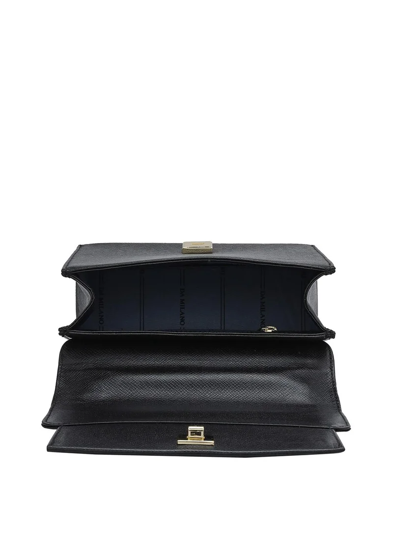 Da Milano  Genuine Leather Black Sling Bag for Women | Best Price UAE