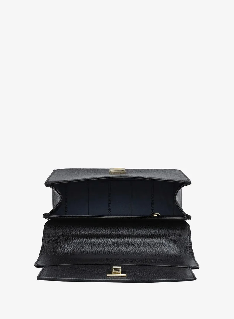 Da Milano  Genuine Leather Black Sling Bag for Women | Best Price UAE