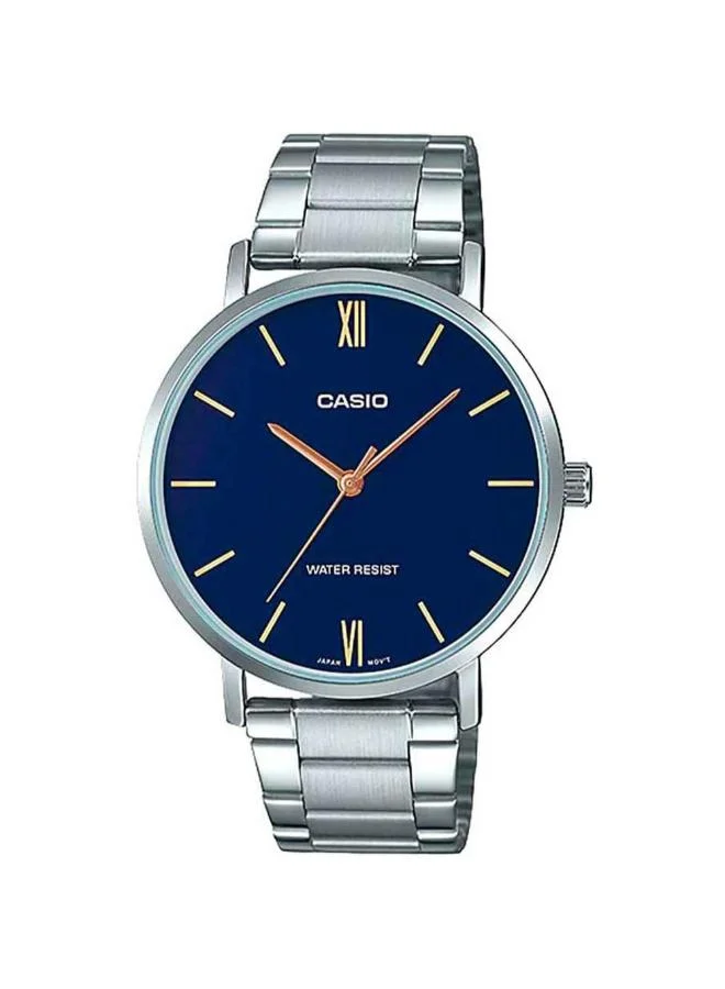 كاسيو Men's Stainless Steel Analog Watch MTP-VT01D-2BUDF - 40 mm