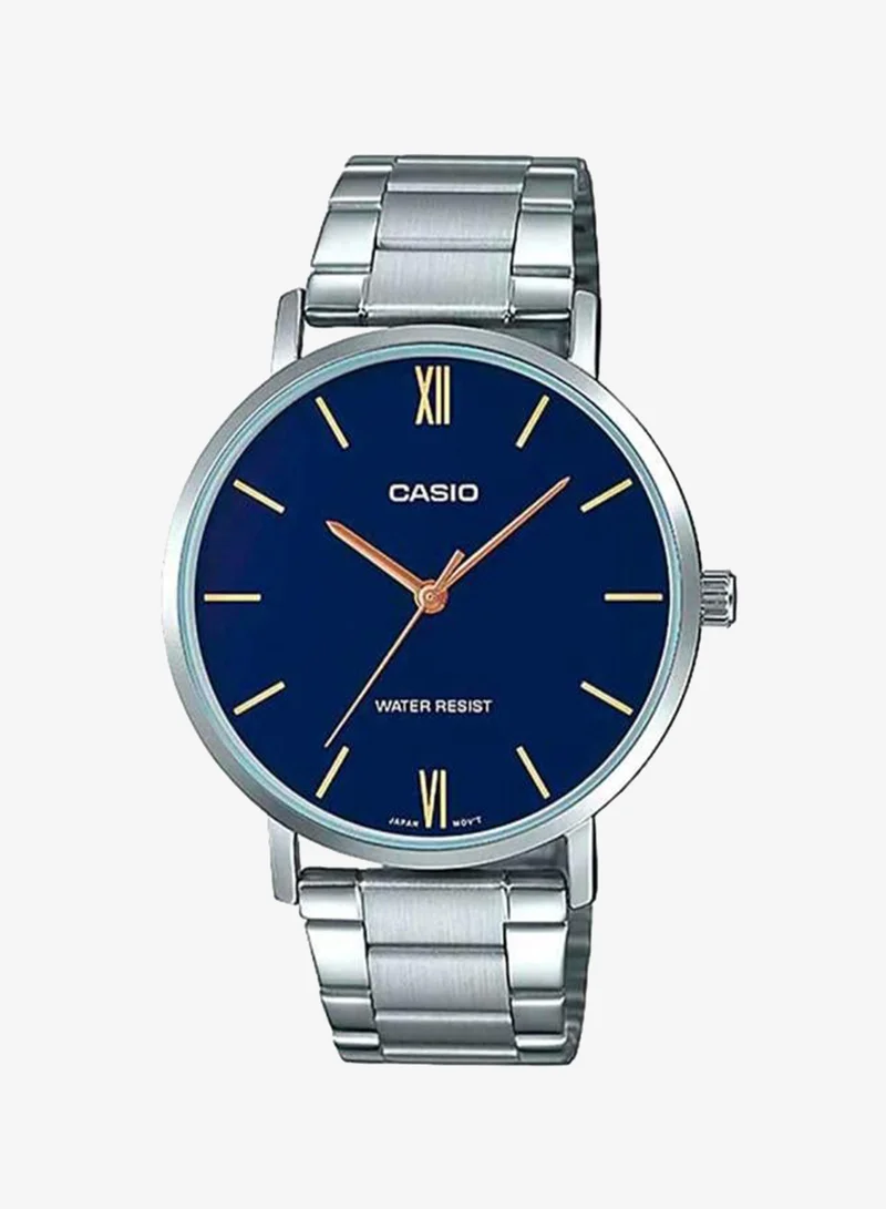 Casio Men's Stainless Steel Analog Watch MTP-VT01D-2BUDF - 40 mm