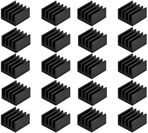 Easycargo 20pcs 9mm Small mini Heatsink Kit 9x9x5mm + 3M 8810 thermal conductive adhesive tape, mini cooler Aluminum Heat Sink for cooling VRM GPU Stepper Driver MOSFET VRam Regulators (9mmx9mmx5mm) - Image 4