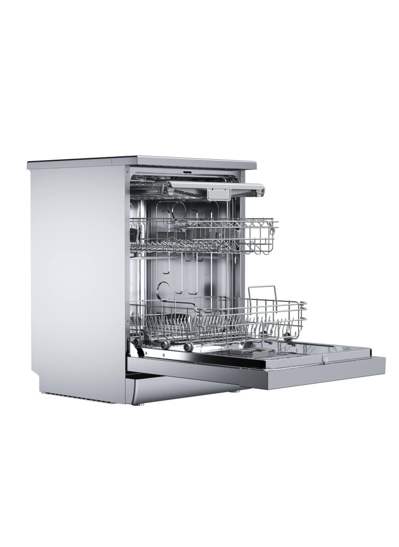TEKA Teka DFS 76 850 SS 60 cm Free Standing Dishwasher, 8 Washing Programs, 14 place settings LED display and Extra Silent whisper program  - Image 3