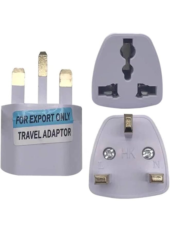 promass Universal US to UK Electrical Travel Adapter Outlet Converter Socket (UAE/KSA/UK 3 Pieces) - Image 1