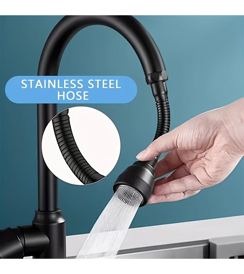 V Shape Kitchen Faucet Extender 1 Set Three Speed Rotating Spout - Image 3