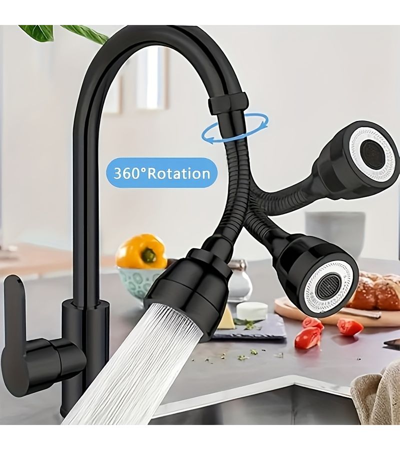 V Shape Kitchen Faucet Extender 1 Set Three Speed Rotating Spout - Image 5