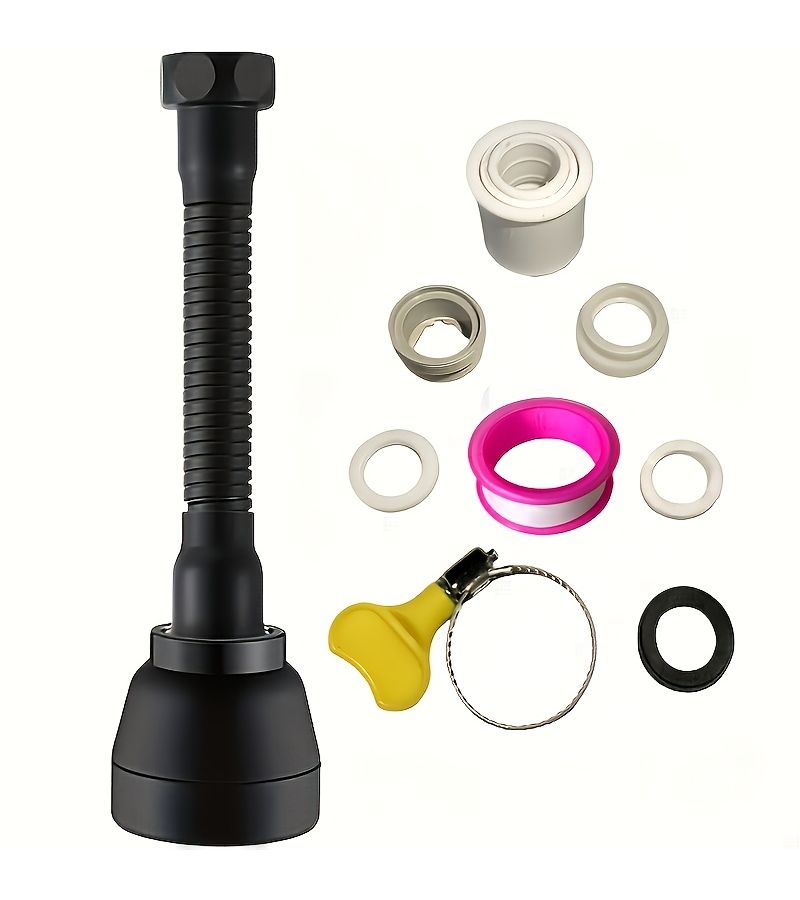 V Shape Kitchen Faucet Extender 1 Set Three Speed Rotating Spout - Image 1