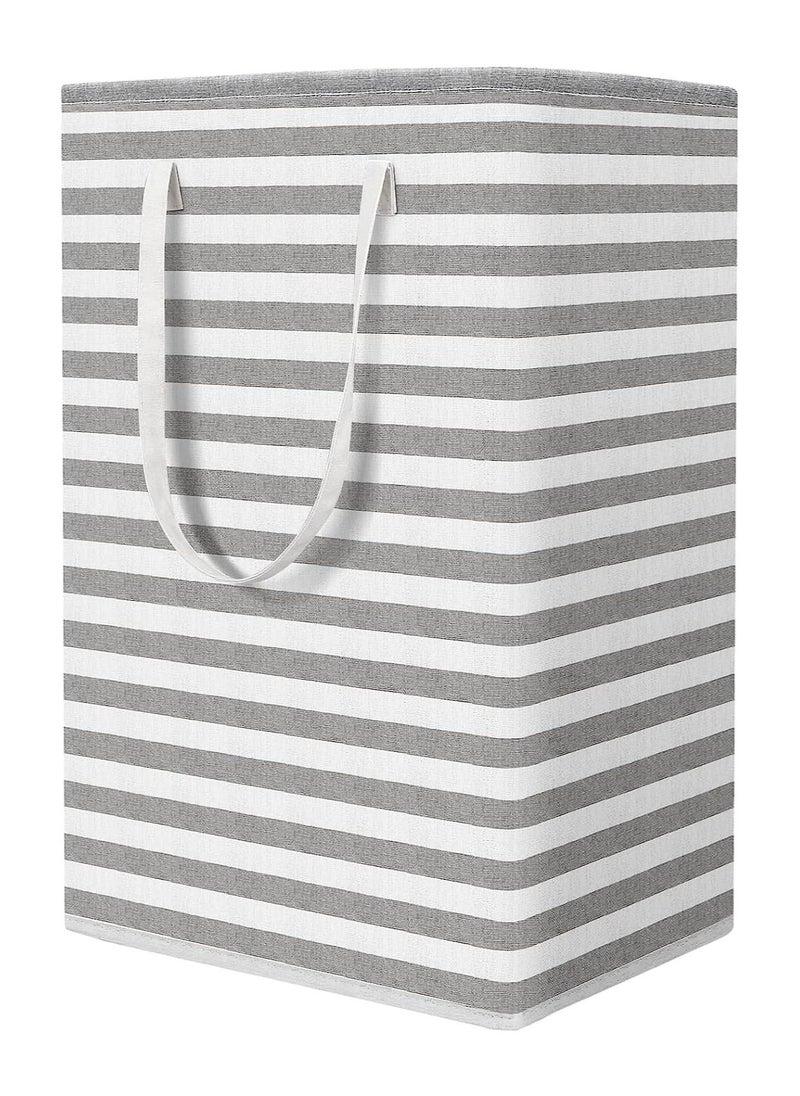 Swift Laundry Basket Hamper Large Collapsible Laundry Hamper with Easy Carry Handles, Freestanding Clothes Hampers for Laundry, Bedroom, Dorm, Clothes, Towels, Toys, 75L, Grey  - Image 1