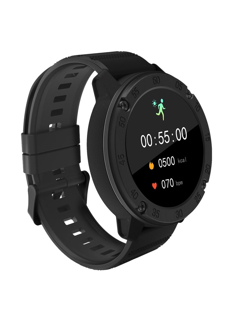 Blackview - X5 1.3” inch Smart Watch for Men Women,9 Professional Sports Modes Fitness Tracker Heart Rate Monitor Watch,IP68 Waterproof Sport Two Strap (Black – Red) - Image 1