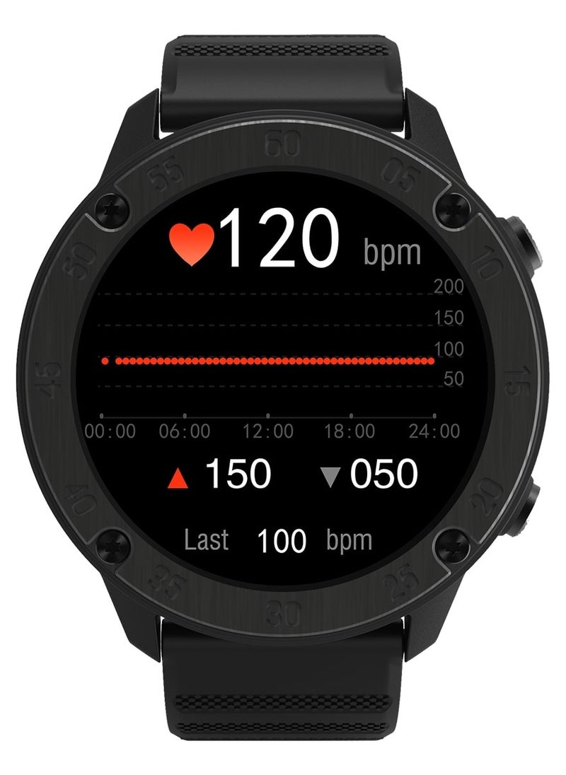 Blackview - X5 1.3” inch Smart Watch for Men Women,9 Professional Sports Modes Fitness Tracker Heart Rate Monitor Watch,IP68 Waterproof Sport Two Strap (Black – Red) - Image 1