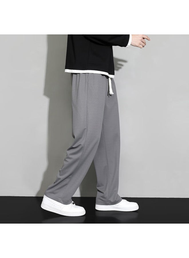 Dingfengbaoluo Casual Pants For Men, Autumn Loose-fitting Draping Trousers, Wide-leg Straight Pants, Sports Style, 2311 Dark Gray, 2XL - Image 3