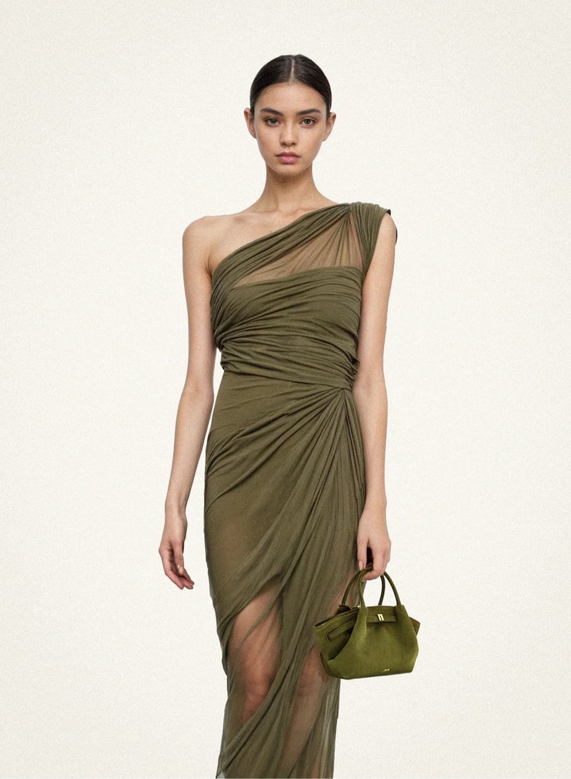 جي دبليو بي JW PEI حقيبة توت متوسطة من جلد السويد الصناعي للنساء (أخضر) - Image 3