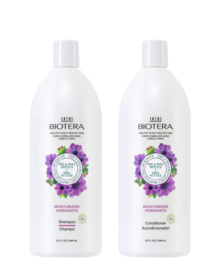 Biotera Moisturizing Shampoo & Conditioner | Hydrates & Moisturizes Dry, Medium, Fine Hair | Microbiome Friendly | Vegan & Animal Test Free | Paraben Free | Color-Safe - 32 Fl Oz (Pack of 2) - pzsku/ZDECB8B23D719146422F0Z/45/_/1739533221/3607c40f-632b-4548-b32b-cb640c778e68