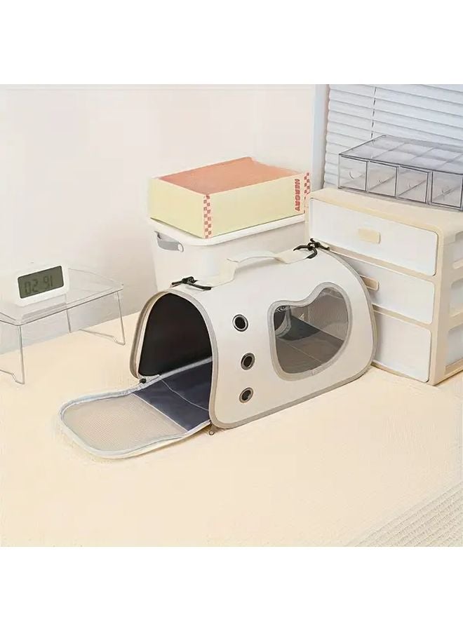 حقيبة ظهر حاملة للقطط باللون الأرجواني متينة مقاومة للماء ومضادة للهروب للقطط الصغيرة - Image 5