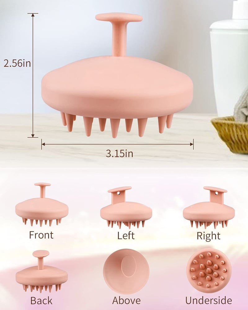 Faigy Silicone Scalp Massager Shampoo Brush, Shower Scalp Scrubber with Soft Bristles, Scalp Brush for Hair Growth & Dandruff Treatment, Wet Dry Hair Massager for All Hair Types of Women (Multicolor) By Arbnruts - Image 4
