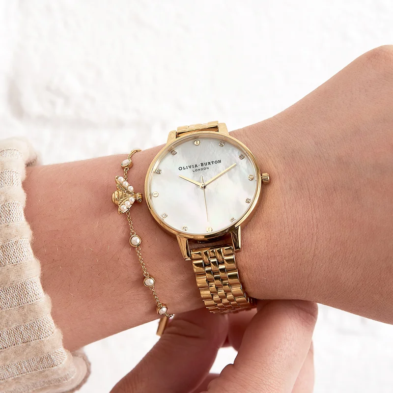 OLIVIA BURTON Pearl Bee Embellished Bracelet