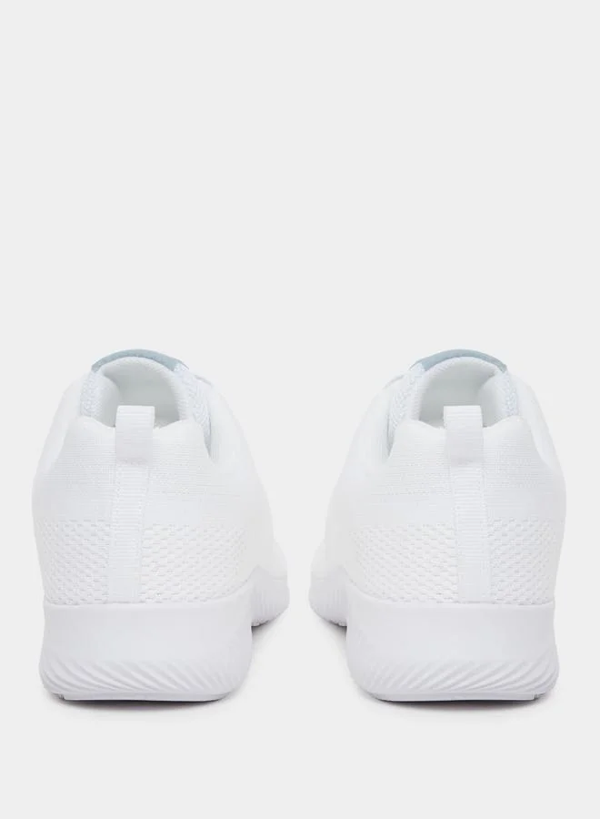 Styli Styli Mesh Textured Lace Up Sneakers