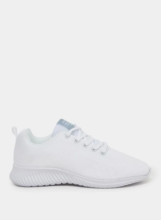 Styli Styli Mesh Textured Lace Up Sneakers