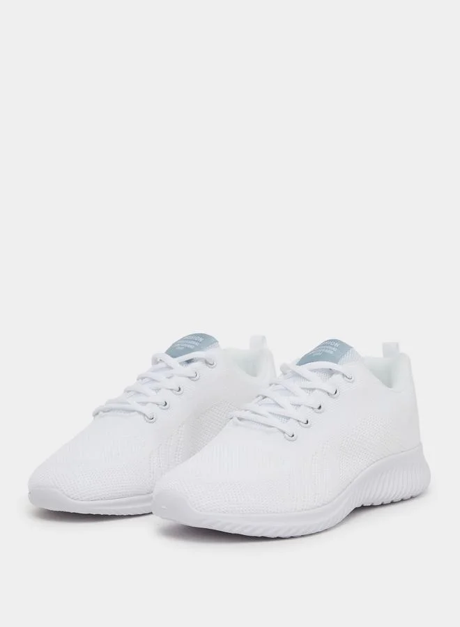 Styli Styli Mesh Textured Lace Up Sneakers