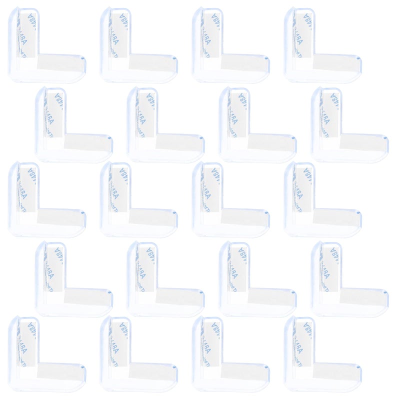 20Pcs Clear Silicone Corner Protectors For Furniture Tables Desks Edge Cushion Safety Bumpers - Image 2